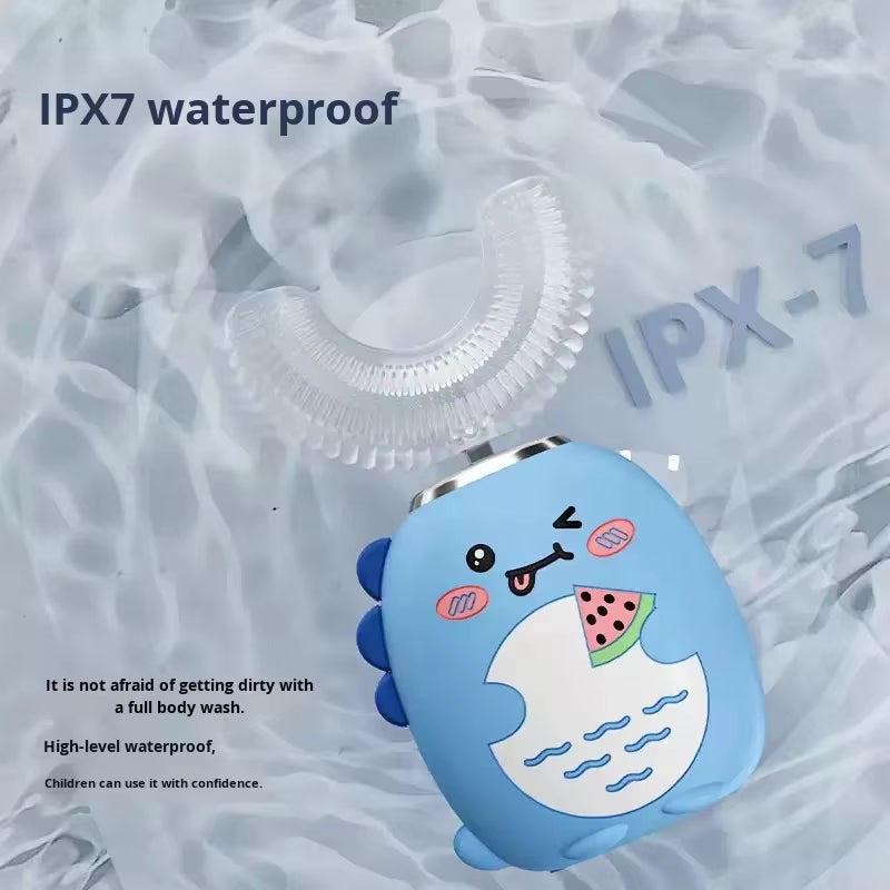 Wholesale Cute Cartoon U-Shaped Electric Toothbrush for 3-6-12 Years Old Cross-Border Children'S Charging Toothbrush